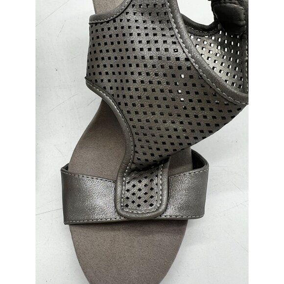 Anne Klein Sport Women's Casual Pewter Wedge Sandal Sling Back Size 7 M Gray - Picture 11 of 11